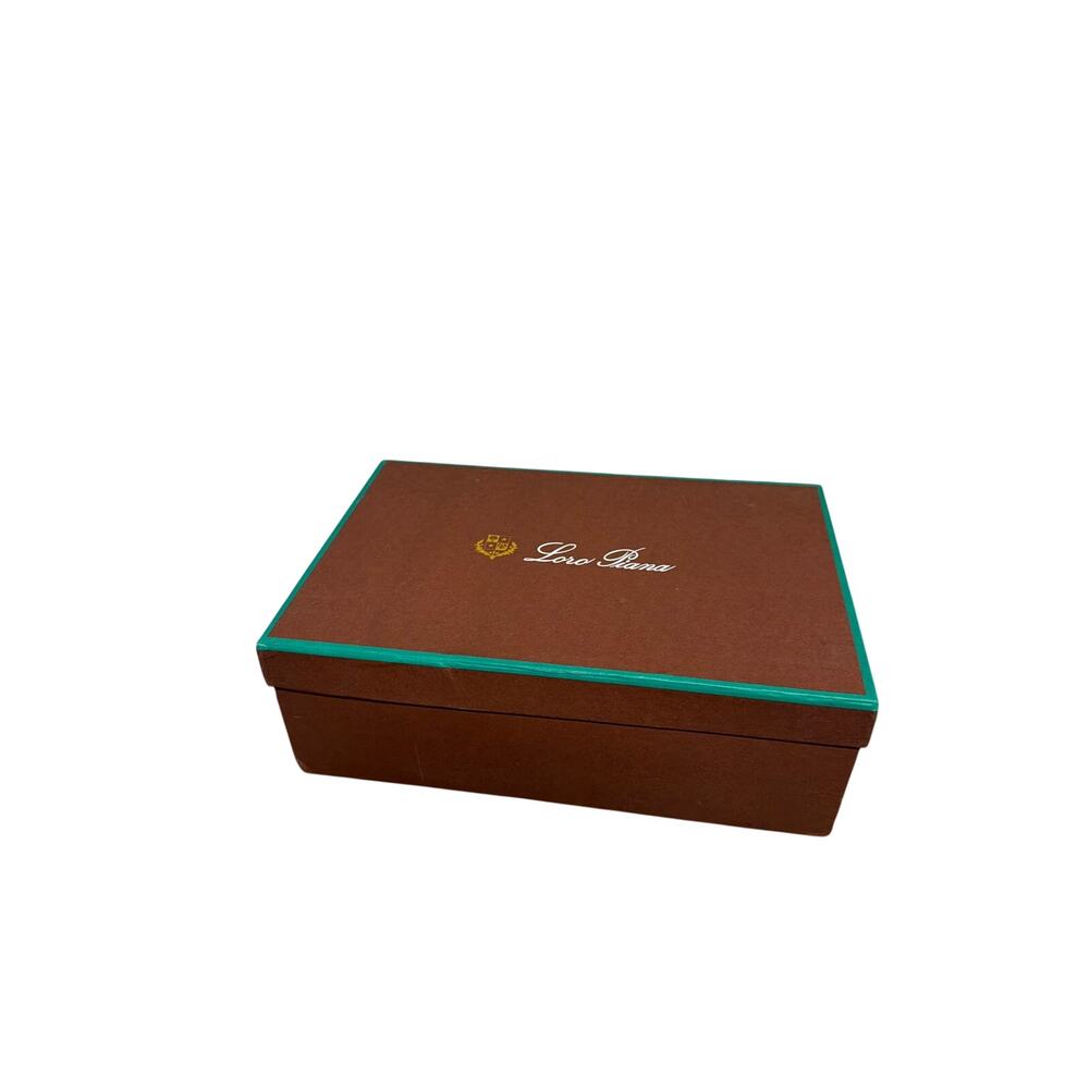 Authentic Brown Loro Piana Summer Walk Shoe Box